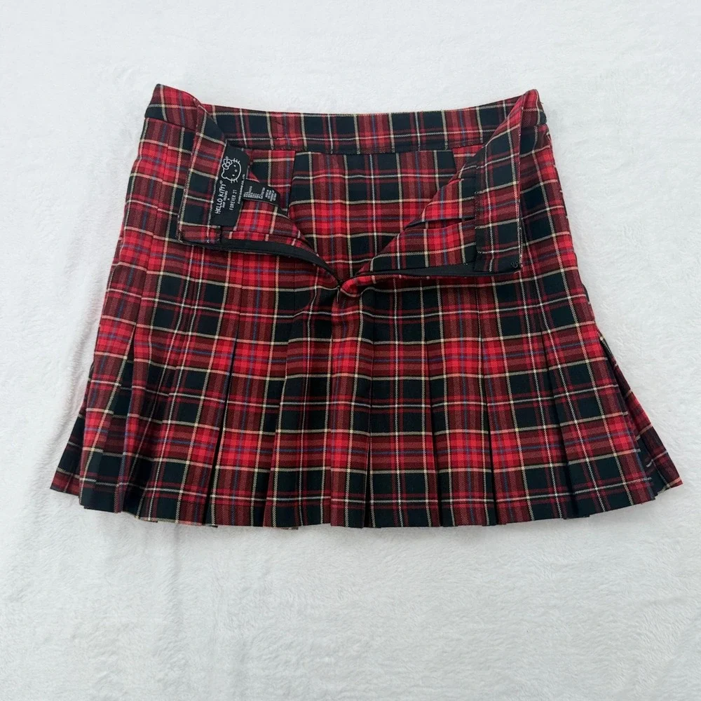 Hello Kitty x Forever 21 Plaid Pleated Mini Skirt Large Y2K Sanriocore Aesthetic